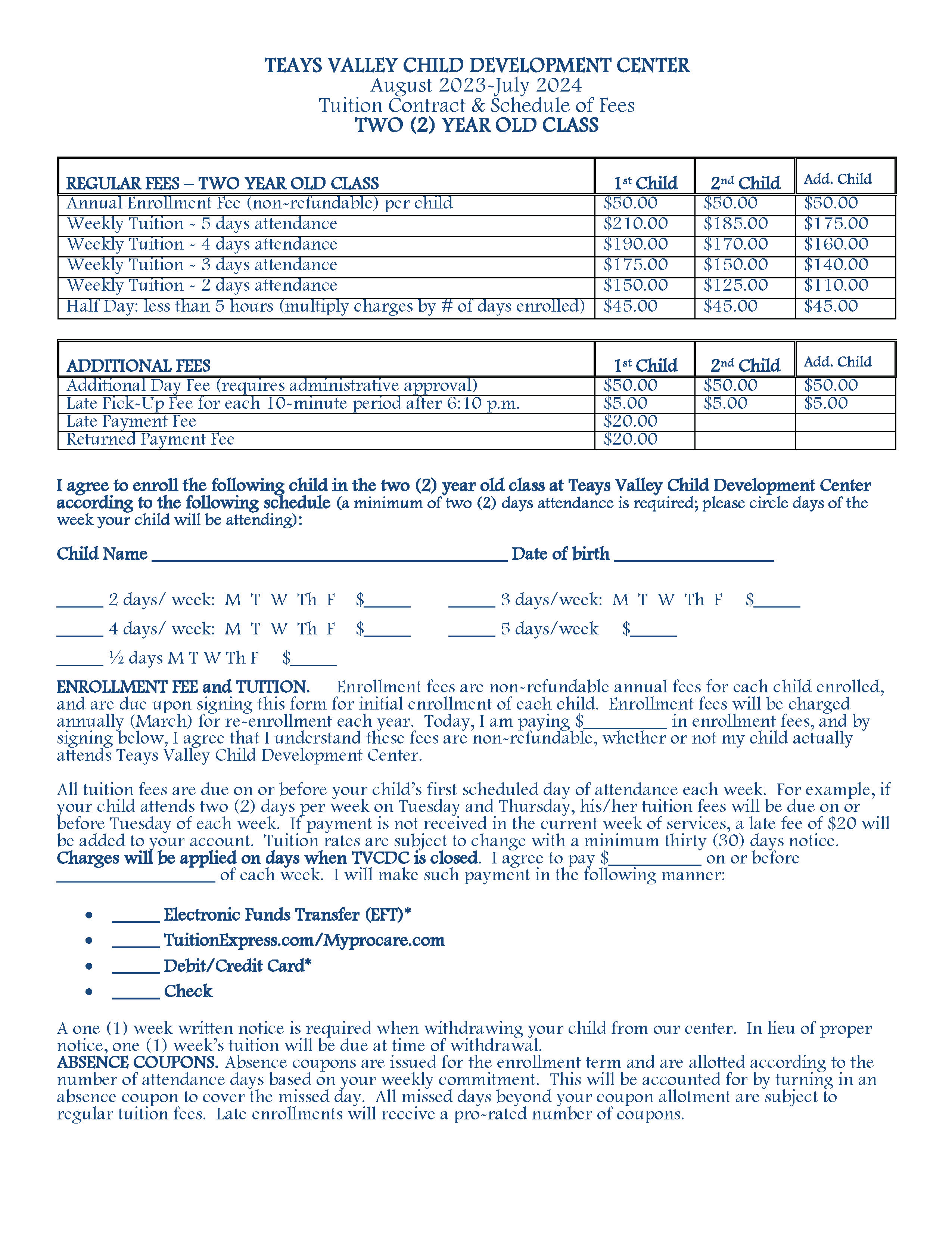 Two Year Old Pay Agreement Page 1